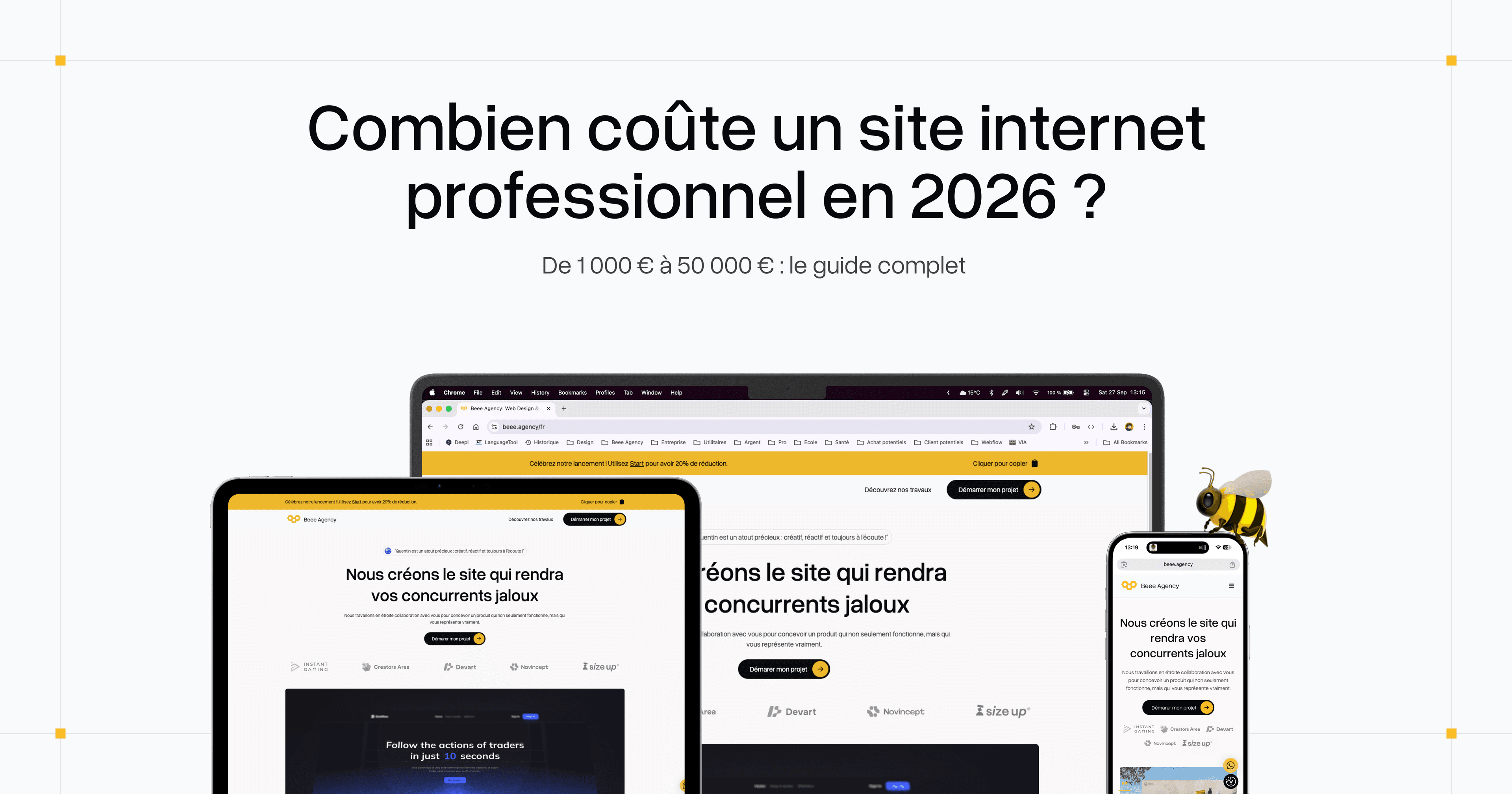 Affiche de l'article : Combien coûte la création d’un site internet professionnel en 2026 ?